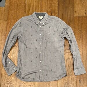 Vans Men's Grey Button-Up Shirt